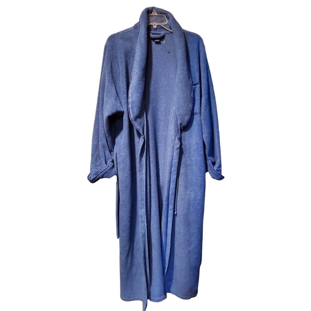 Charter Club mens shawl Robe M unused blue plush comfortable